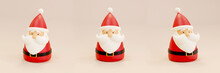 3d Cute Santa Claus Figurine Set