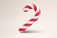 3d Christmas Candy Cane