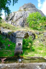 Wall Mural - le neck du village de queyrières haute  loire