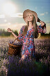 © Xalanx - Young woman with a basket in a lavender field