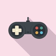Poster - game joystick icon flat vector. gamepad control