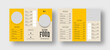Restaurant cafe food menu trifold brochure or flyer