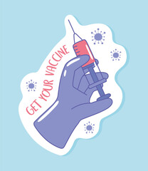 Sticker - get your vaccine