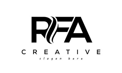 Letter RFA creative logo design vector	