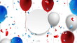 Celebration background with confetti and balloons