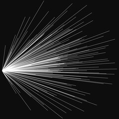 Poster - Abstract radial, radiating lines, stripes. Burst lines. Converging lines.