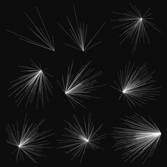 Poster - Abstract radial, radiating lines, stripes. Burst lines. Converging lines.
