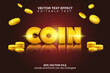 gold coins drop with editable text effect