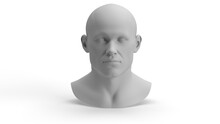 3D Male Head In Different Positions