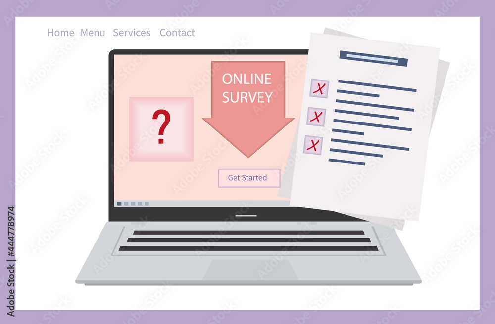 Digital Questionaire Form Online survey form or check list. Choose a digital test, exam ...