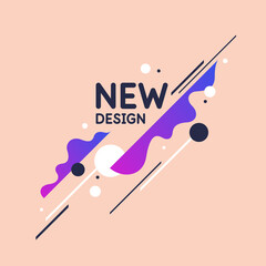 Poster - poster with dynamic waves. vector illustration in minimal style. abstract background.