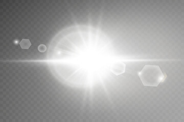 Wall Mural - vector transparent sunlight special lens flare light effect. png. vector illustration