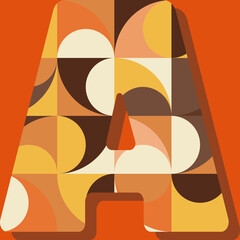 Poster - A from the alphabet repeat pattern print background