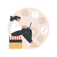 Poster - customer care abstract concept vector illustration. client outreach, personalized service, customer 