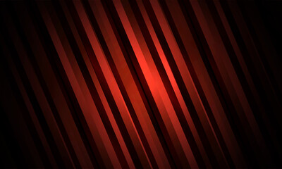 Dark red abstract luxury striped 3d vector background with gradient metal three dimensional ribbons. Vector illustration EPS10.