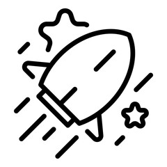 Poster - Startup rocket icon outline vector. Project launch. New fire rocketship