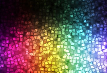 Wall Mural - Dark Multicolor vector pattern in square style.