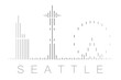 Vertical Bars Seattle Landmark Skyline