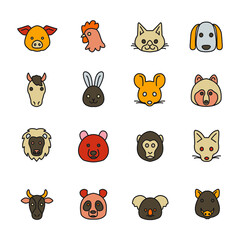 animal icon. animal set symbol vector elements for infographic web.