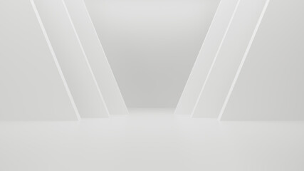 Poster - Abstract Futuristic empty floor and room Sci-Fi Corridor With light for showcase,room,interior,display products.Modern Future cement floor and wall background technology interior concept.3d render