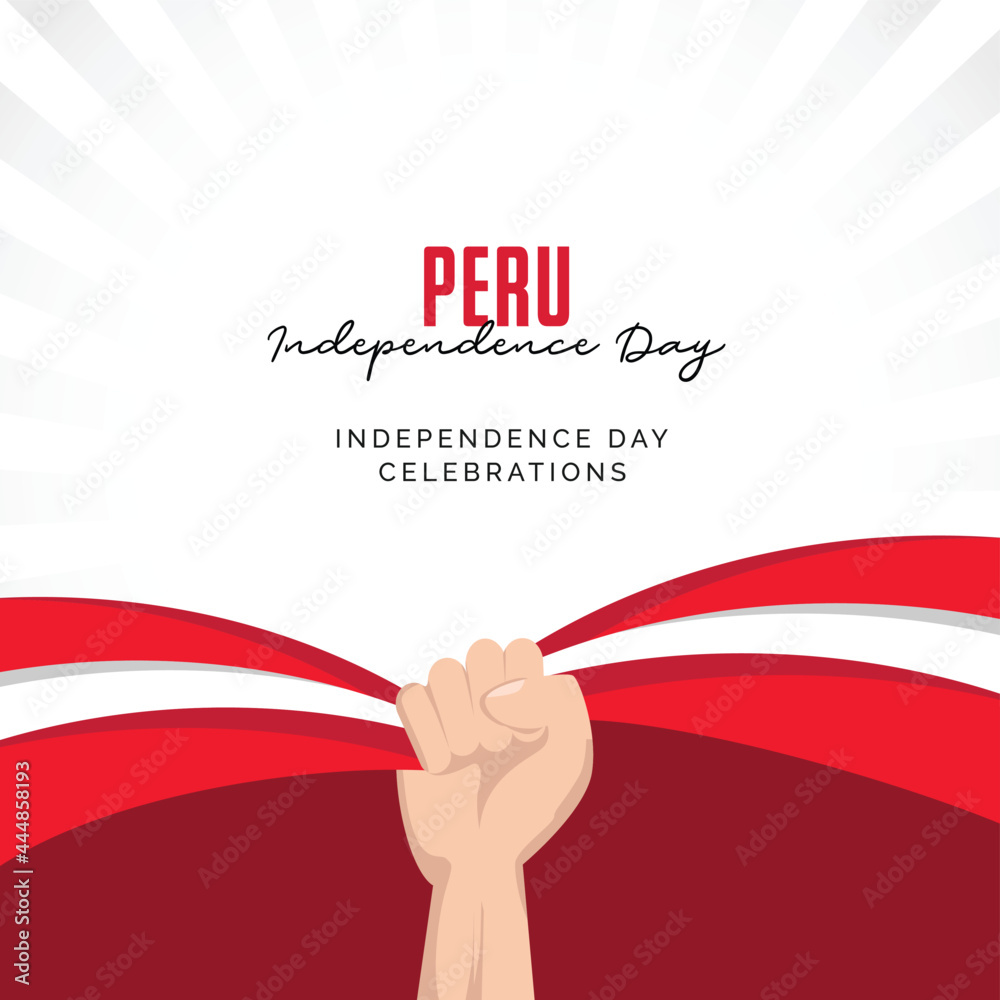 peru independence day. peru national day celebrations banners design template. - obrazy, fototapety, plakaty 