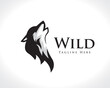 simple elegant head wolf howling drawing art logo design illustration inspiration