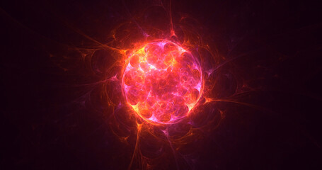 3D rendering abstract round light background