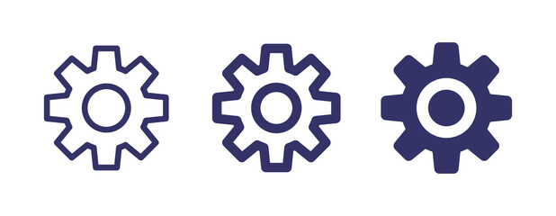 Aufkleber - Setting gear icon vector illustration.