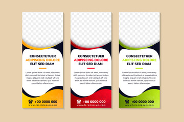 Poster - Vertical banner stand template design. Fluid gradient geometric for minimal banners, brochure, flyer, covers ,infographics ,vector abstract geometric background, Abstract trendy liquid background.