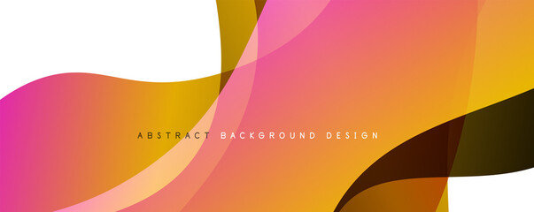 Trendy simple fluid color gradient abstract background with dynamic wave line effect. Vector Illustration For Wallpaper, Banner, Background, Card, Book Illustration, landing page