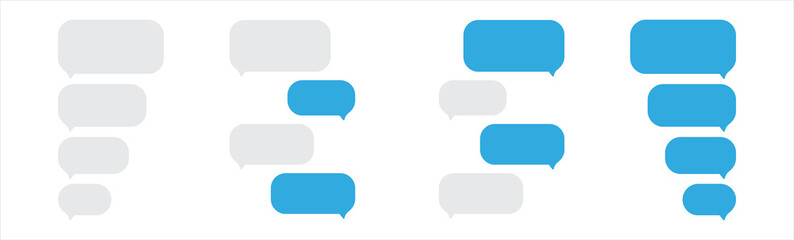 Poster - message bubbles icons. design for chat. vector graphics on a white background in a flat style for we
