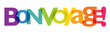 © Web Buttons Inc - BON VOYAGE! colorful vector typography banner with white background