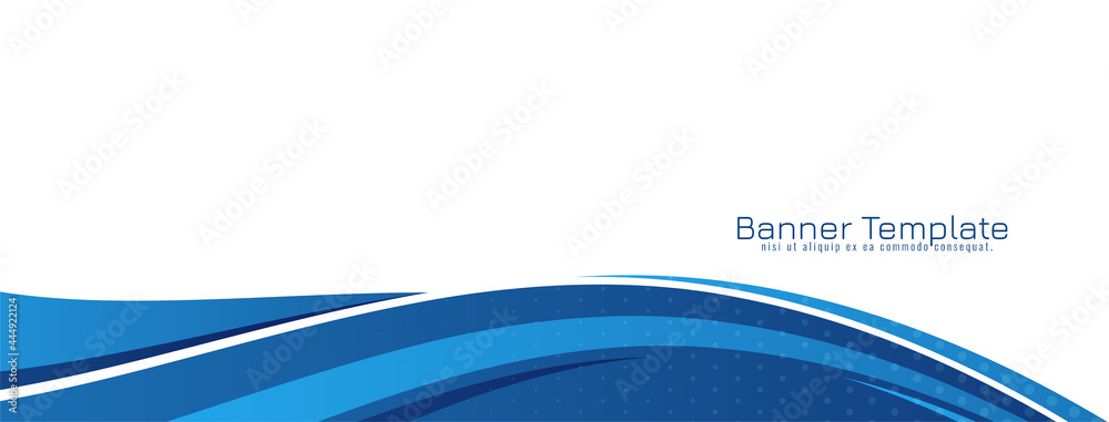 Modern blue wave design concept banner template Stock Vector | Adobe Stock