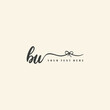Initial Handwriting Logo Design Vector Letter BU