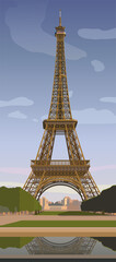 Eiffel Tower in Paris. The symbol of Paris. Vector.