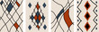 Collection of artistic modern simple abstractions in ethnic style on beige background