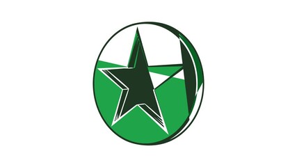 Poster - Star icon animation cartoon best object isolated on white background