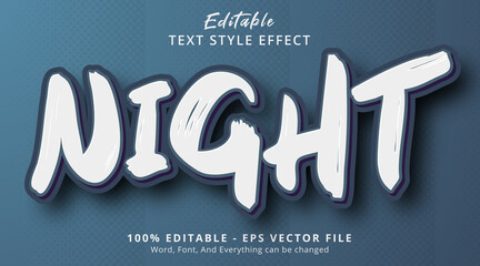 Poster - editable text effect, night text with simple color combination effect