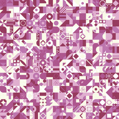 Poster - Colorful mosaic covers design. Minimal geometric pattern background