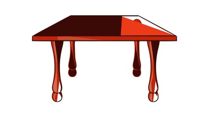 Poster - Table icon animation cartoon best object isolated on white background