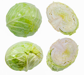 Wall Mural - Cabbage isolated on white background