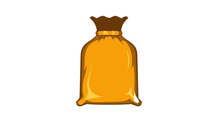 Poster - Packing bag icon animation cartoon best object isolated on white background