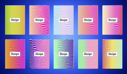 Poster - Minimal cover design with geometric shapes. Color gradient background. Creative template for design, cover, banner, poster, mobile app