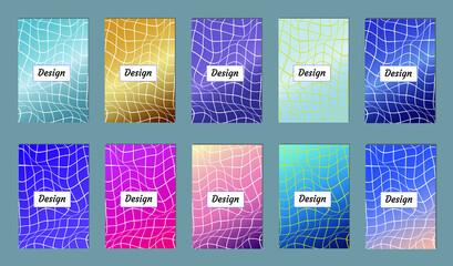 Poster - Minimal cover design with geometric shapes. Color gradient background. Creative template for design, cover, banner, poster, mobile app
