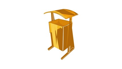 Poster - Dustbin for public spaces icon animation cartoon best object isolated on white background