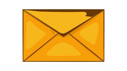 Poster - Envelope icon animation cartoon best object isolated on white background