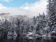 OLYMPUS DIGITAL CAMERA snieg podrozy widok góry drzewa