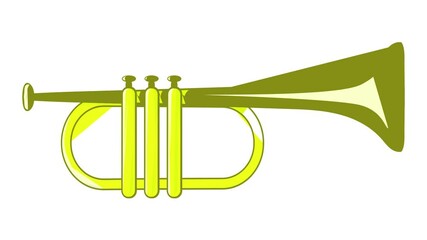 Poster - Music tube icon animation cartoon best object isolated on white background