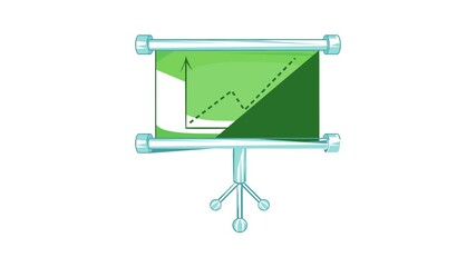Poster - Board with statistics icon animation cartoon best object isolated on white background