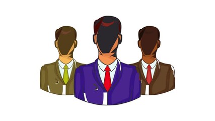 Poster - Avatars men icon animation cartoon best object isolated on white background